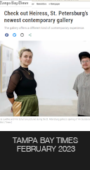 Press coverage of Heiress Gallery featuring Theurgic Impulses solo exhibit, 2023